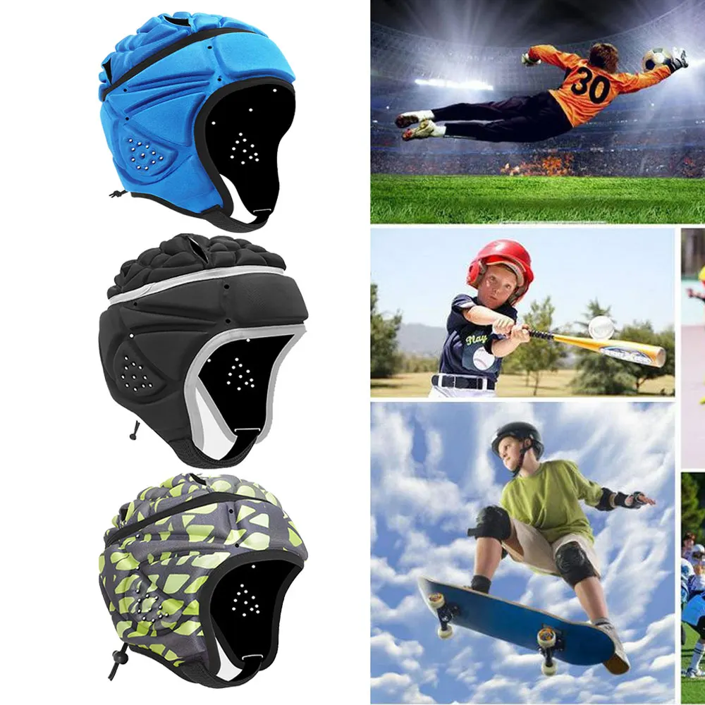 Profession Children Rugby Helmet Padded Headgear Flag Football Protective Gear Goalkeeper Soft Head Scrum Cap Soft Shell Sports