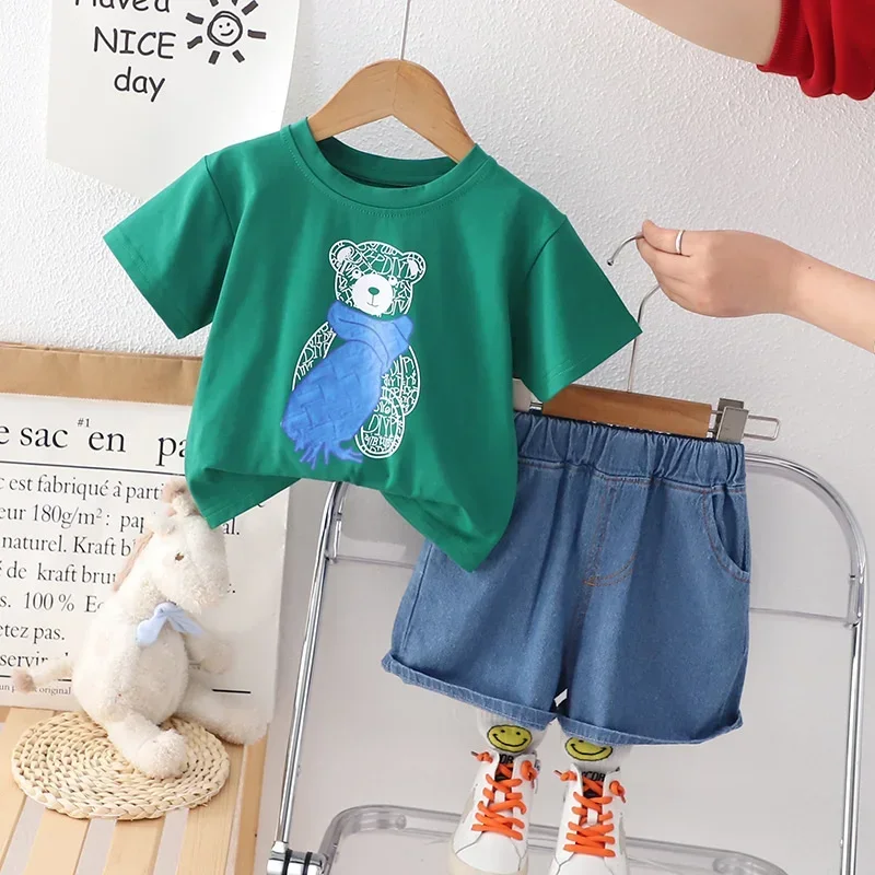 

New Summer Baby Girl Clothes Children Clothing Toddler Boys T-Shirt Shorts 2Pcs/Set Infant Fashion Casual Costume Kids Tracksuit