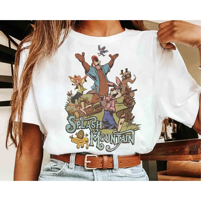 

Рубашка в стиле ретро Disneyland Splash Mountain Song of The South, рубашка Disney Br'er Rabbit Fox Bear, волшебная рубашка Walt Disney World