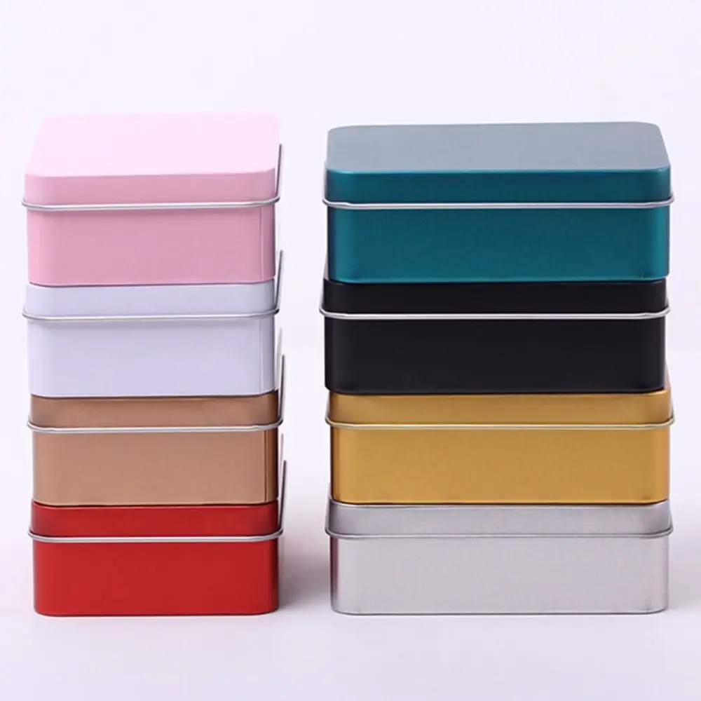 Mini Metal Box Candle Jars Small Aluminum Tin Jar Storage Case Organizer for Nail Cosmetic Container Refillable Bottles Tea Cans