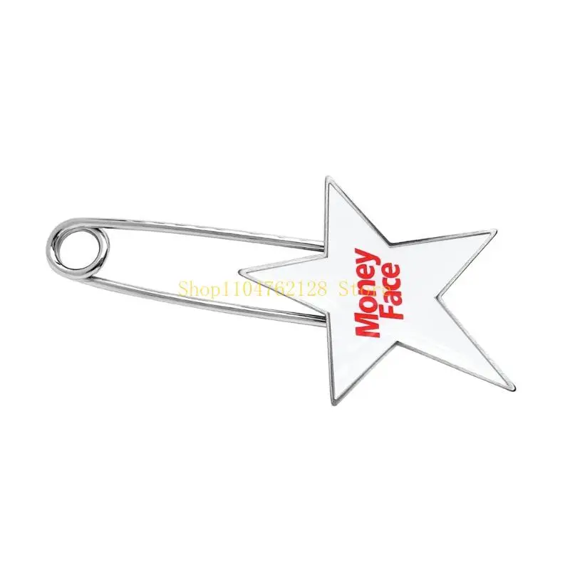 Large Five-Point Star Alloy Brooch Pin for Bags Hats and Fabric Decoration best sale