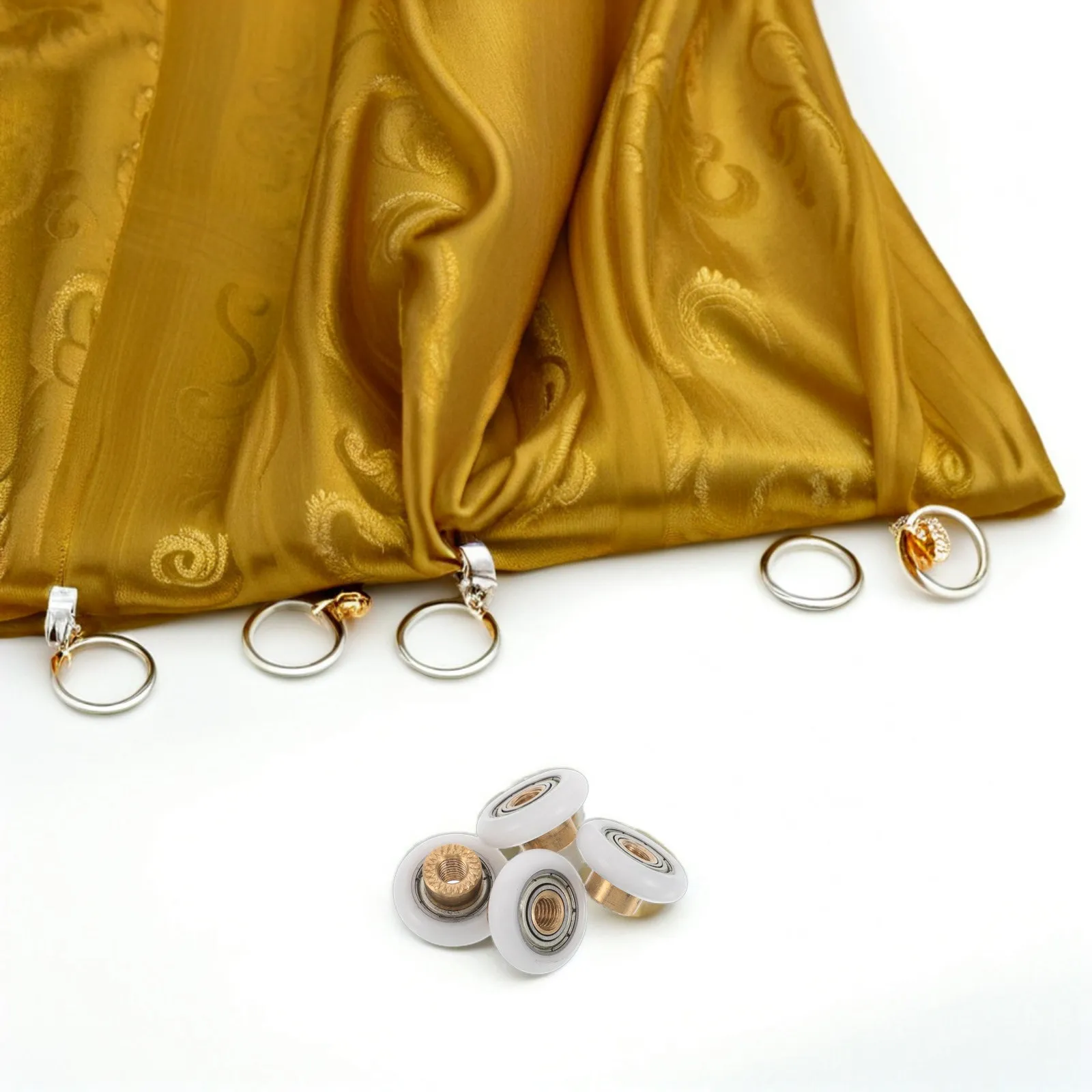 

4Pcs Bathroom Sliding Door Rollers Shower Glass Door Wheel Replacement Parts Arc Design Flat Wheel Easy Install Stable