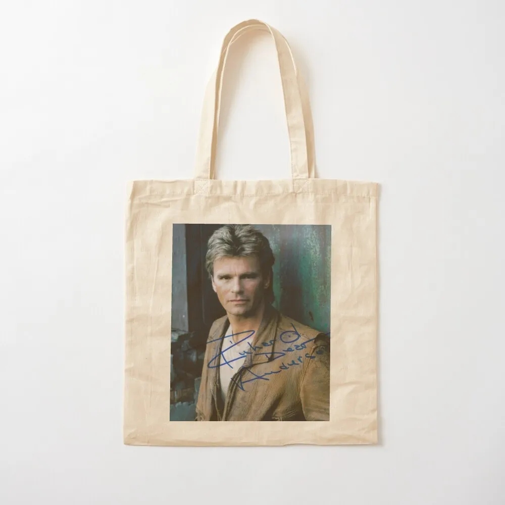 

Richard Dean Anderson signed Tote Bag bags woman 2025 reusable shopping bag large tote bag