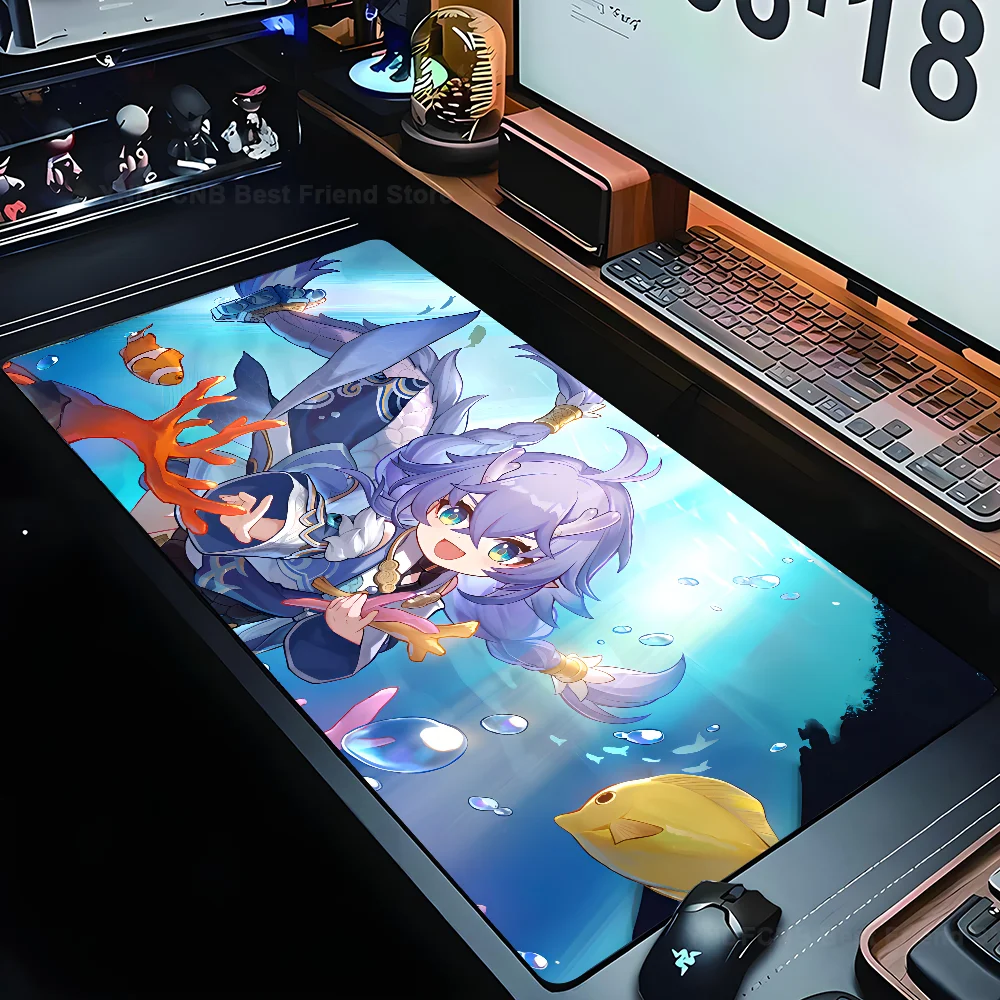 

Bailu Honkai Star Rail Mousepad Mouse Mat Desk Mat With Pad gaming accessories Prime Gaming XXL Keyboard Pad