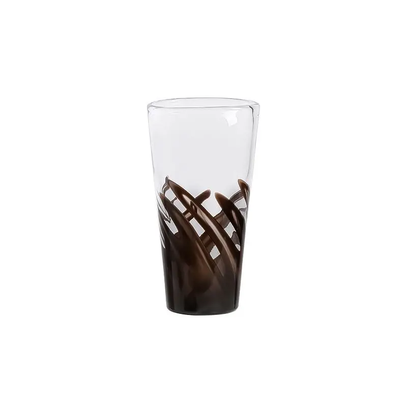 

Creative, modern, light luxury, coffee color, seagrass pattern glass vase, fashionable model room, living room