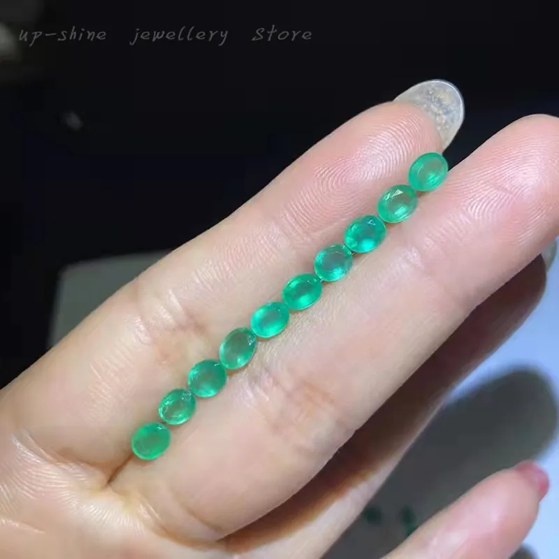 5 natural emerald loose stone, oval, gem size 4*5mm