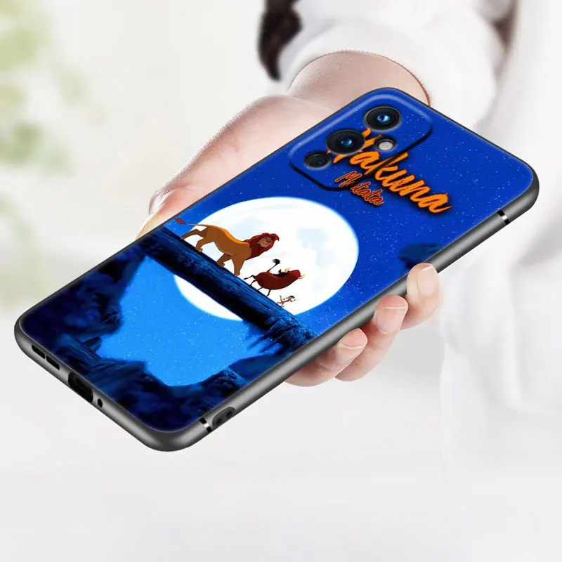 Hakuna Matata The Lion King Simba Black Phone Case For OnePlus 10T 10R 9RT 8T 7T Nord 2T N10 N100 N20 N200 CE2 Lite ACE Pro 5G