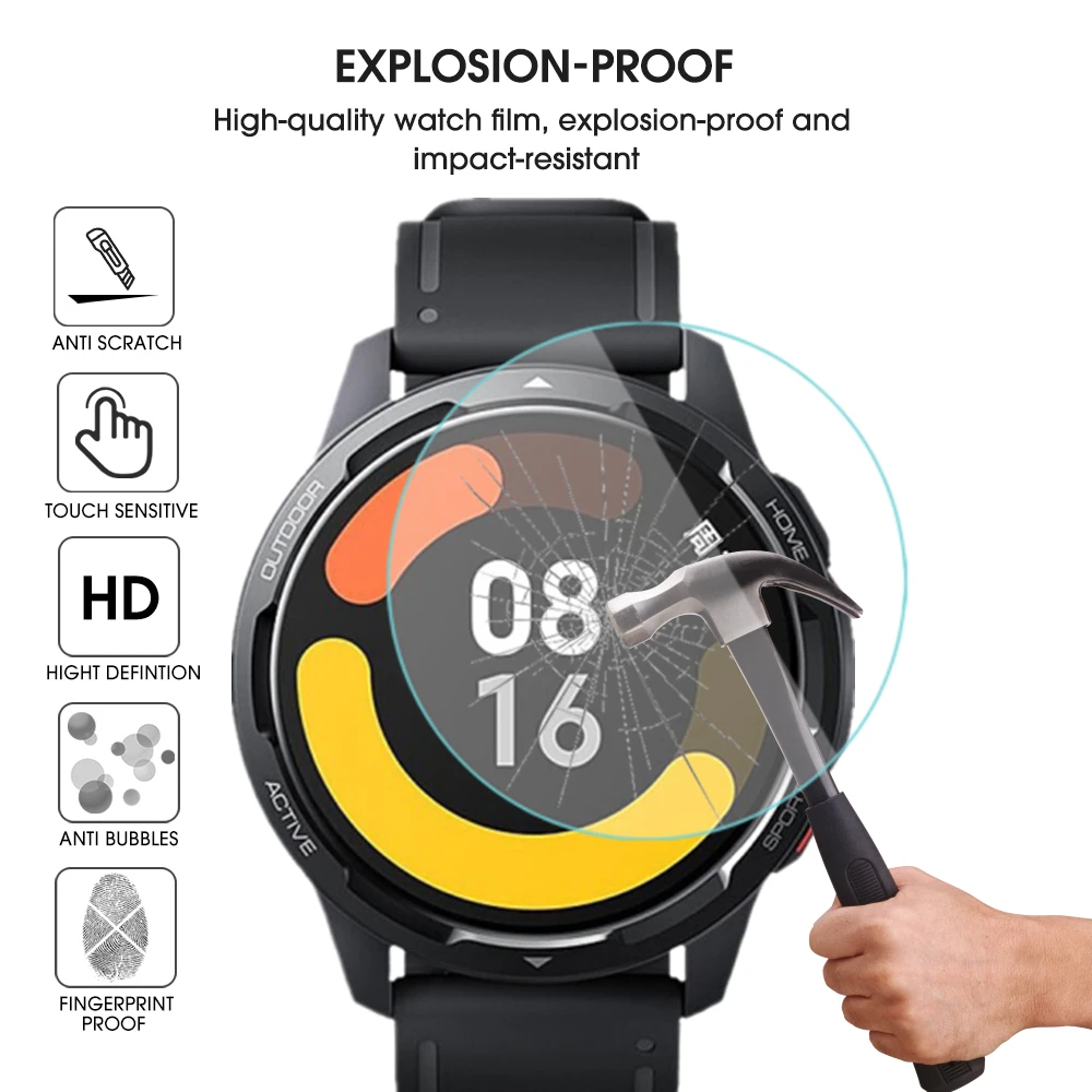 Vidrio Templado Premium 9H para Xiaomi Watch S1 Active Clear Smart Watch, película protectora de pantalla, accesorios para Mi Watch S1Active