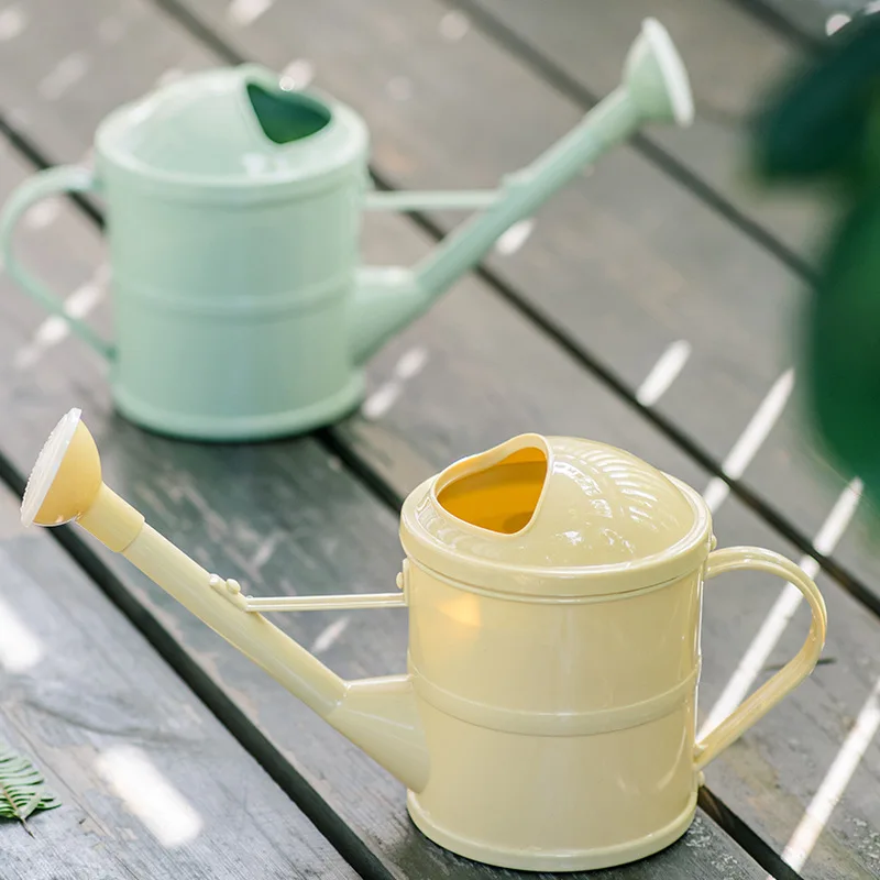 Stylish Colored Watering Can Set Practical Plastic Garden Tool Perfect for Plant Watering and Garden Decoration