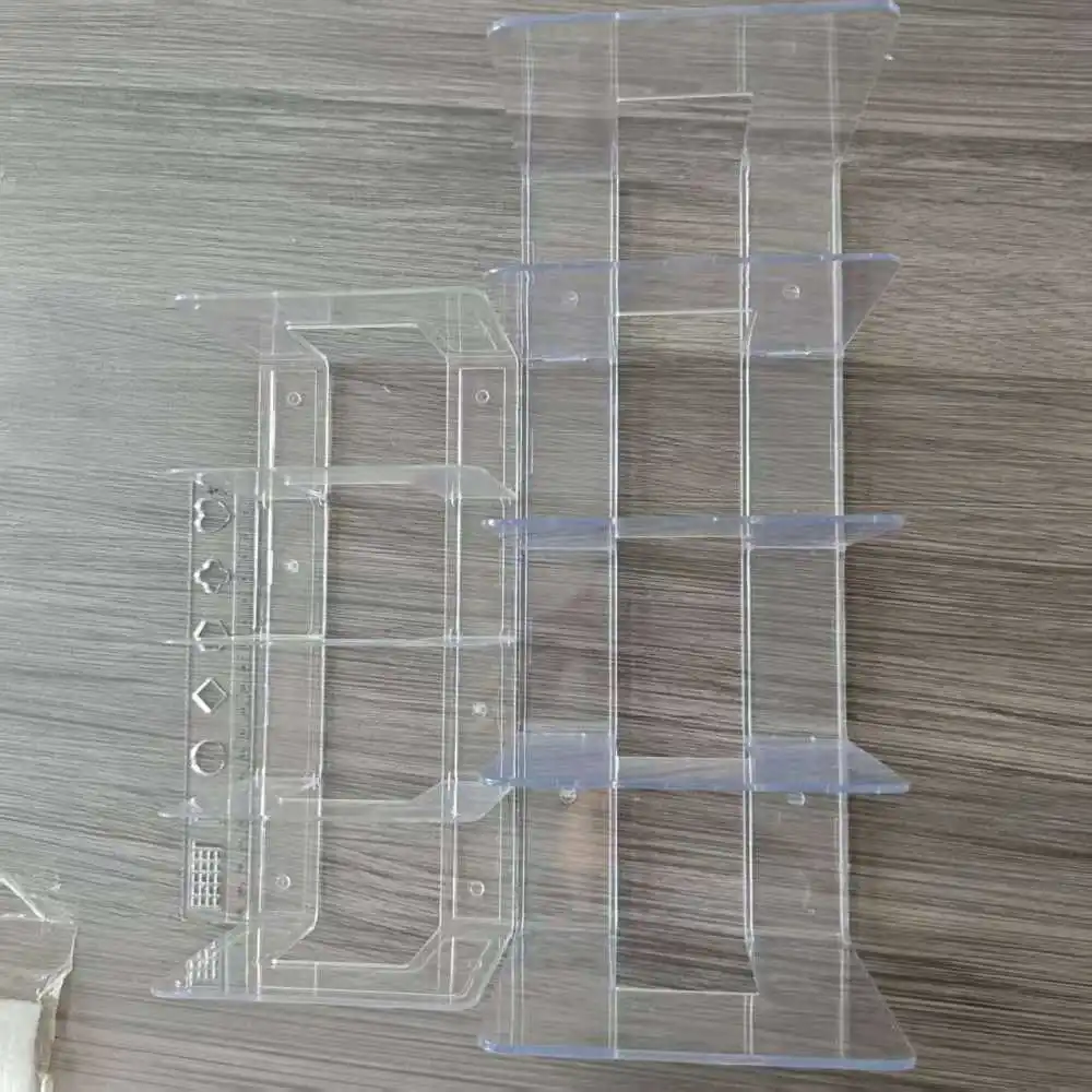 Desktop Office Supplies Clear Acrylic Bookends Organizer Transparent Book Stand Shelf File Storage Rack Desk Decor Holder