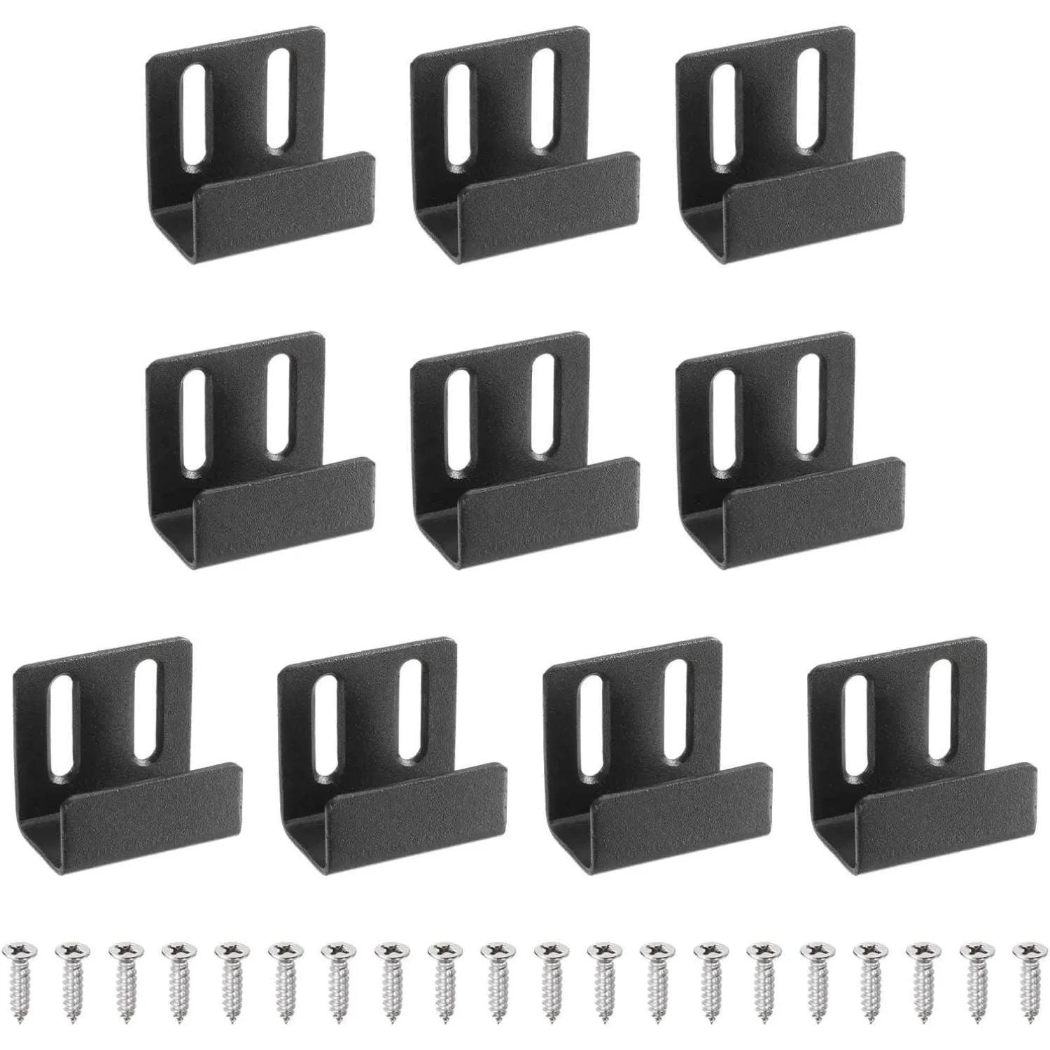 6Pcs Adjustable Stainless Steel Tile Hanger Heavy Duty U Type Wall Mount Bracket With Screws For Mirror Picture Frame