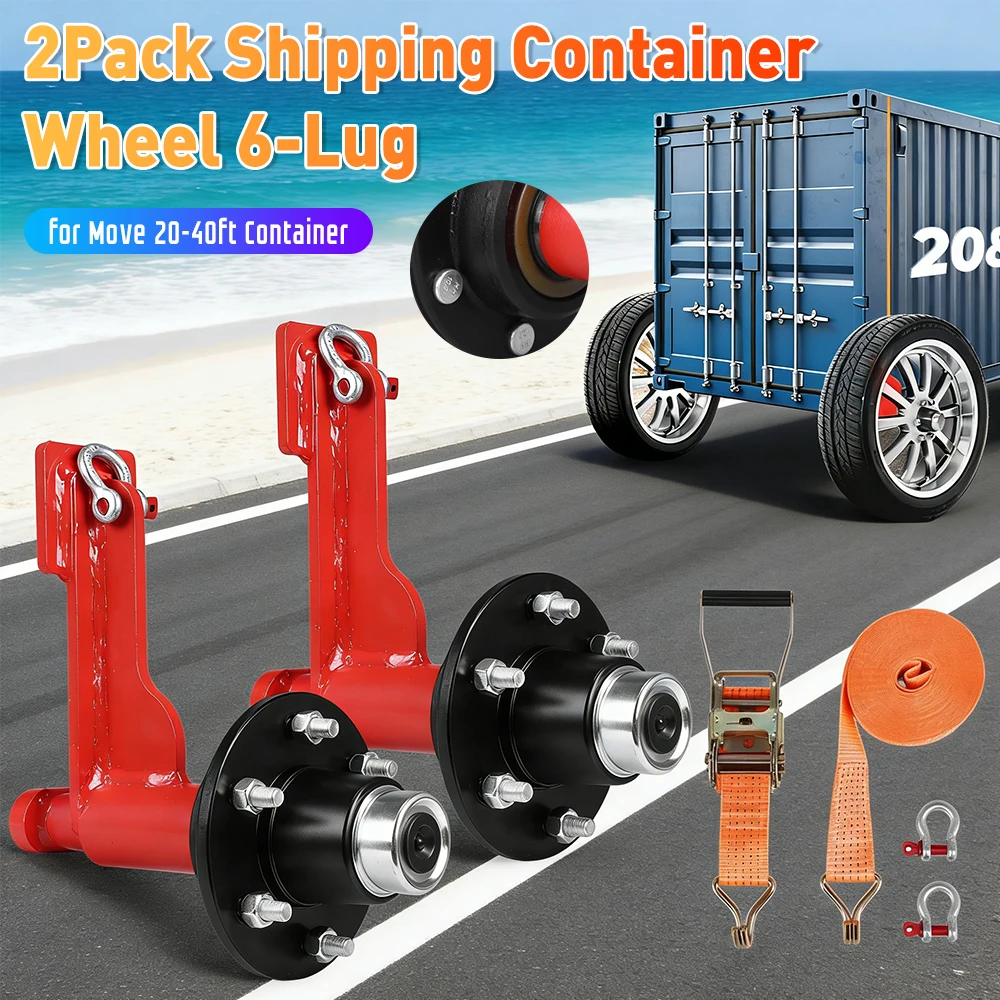 

Комплект из 2-х штук: набор для перемещения контейнеров (хаб и шпиндель) с 6 креплениями и храповым механизмом, грузоподъемность 22000 фунтов, для пустых контейнеров 20-40 футов