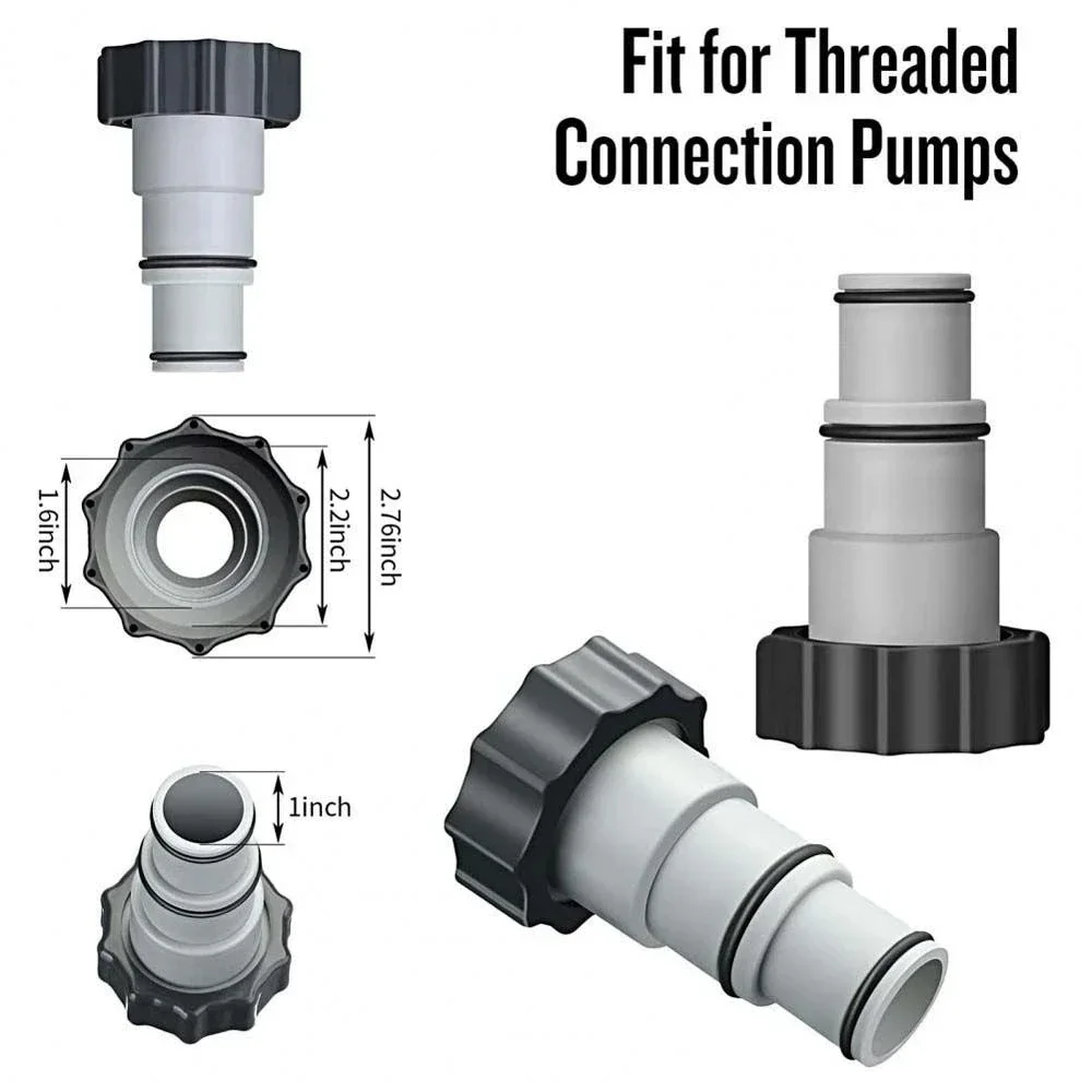 1/2PCS Adapter węża A z kołnierzem do pomp z gwintowanym przyłączem Intex ARU do zaworu tłokowego Adapter spustowy Części do basenów