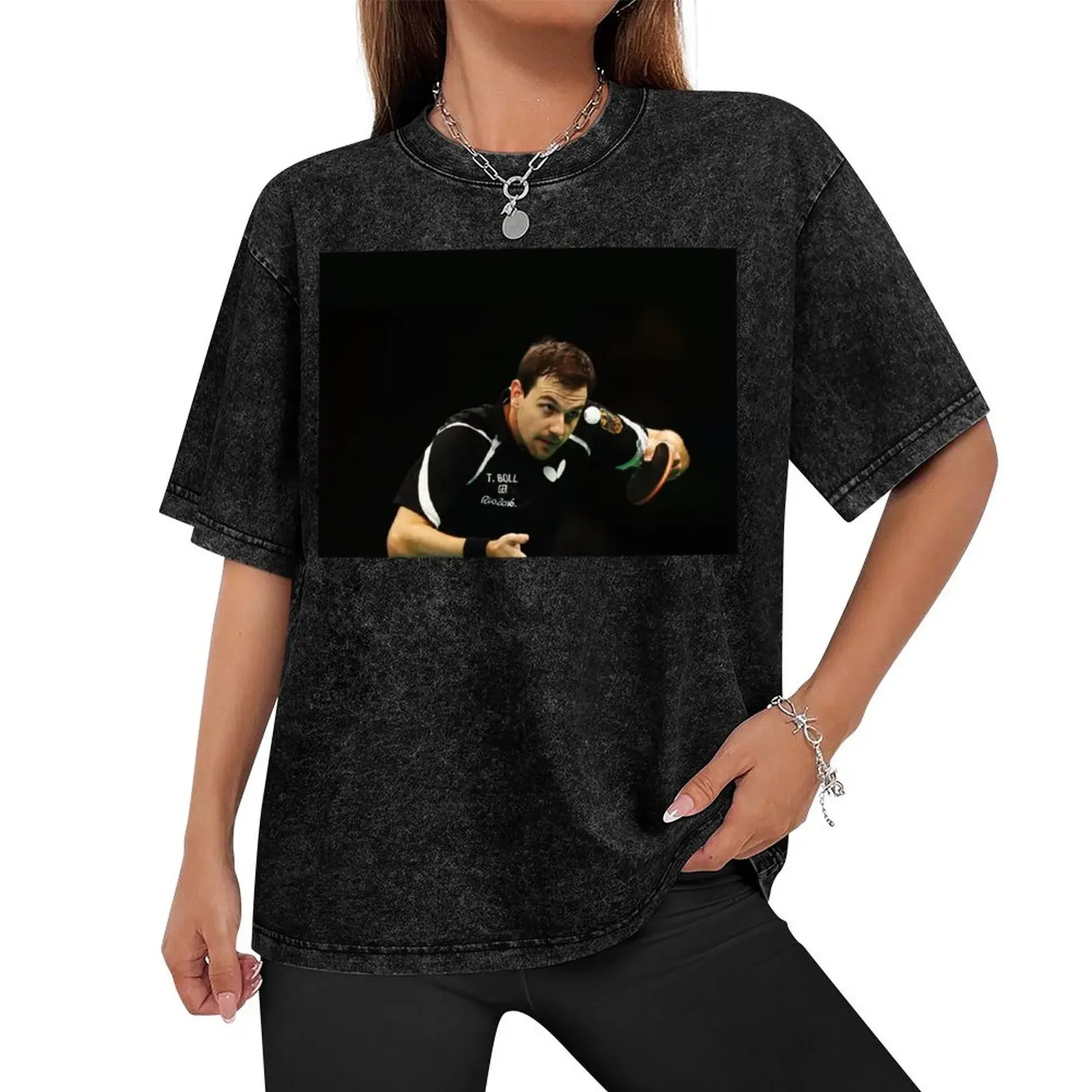 Timo Boll 1#250522 T-Shirt anime figures Short sleeve tee custom t shirt plain fitted t shirts for men