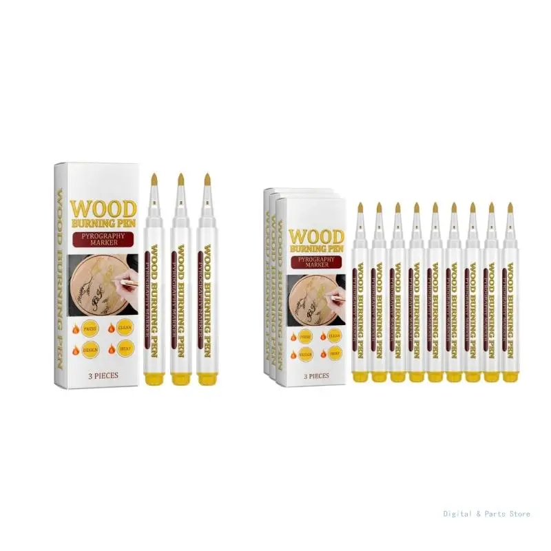 

M17F 3/9x/Set Scorch Pen for Wood Burn Burning Marker Burning Pen Scorch Marker Pyrography Marker Art Supplies