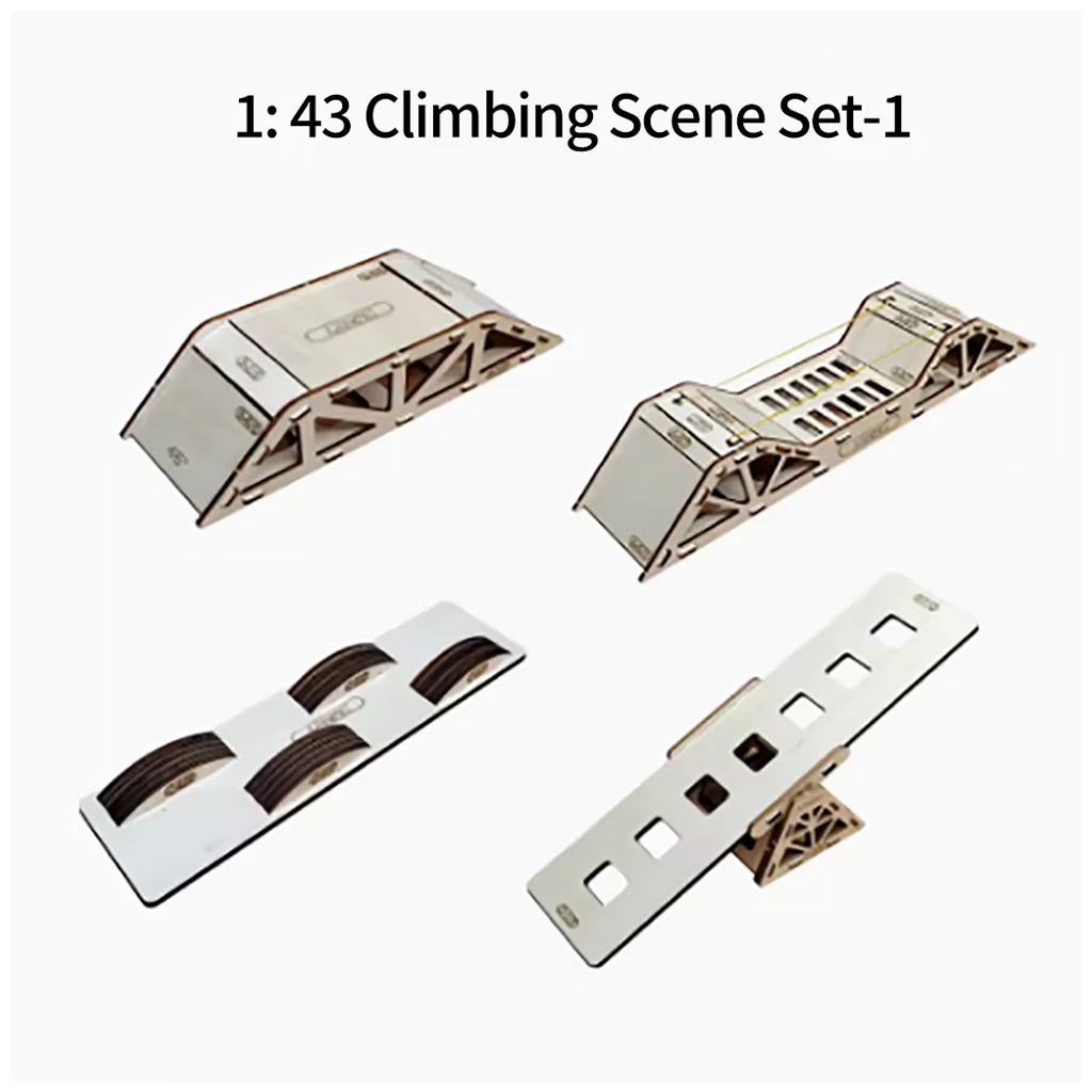 Ldarc X43 1/43 Mini Afstandsbediening Klimwagen Vervangingen: L0510 Laas Auto Shell Klimscène Set Accessoire