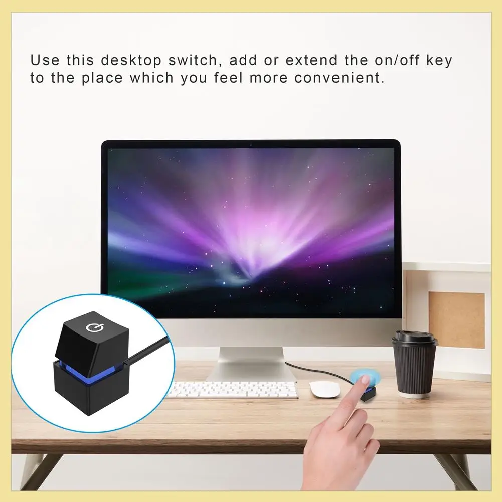 TTKK-interruptores de ordenador de escritorio cable de extensión portátil 400Cm encendido/apagado para luz verde del hogar