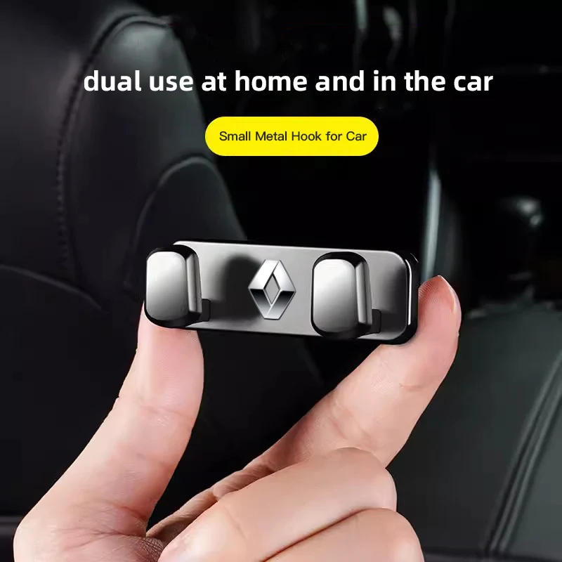 Car Accessories Zinc Alloy Arrangement Storage Hooks For Renault RS Duster Kadjar Talisman Arkana Line Logan Twingo Sandero Zoe