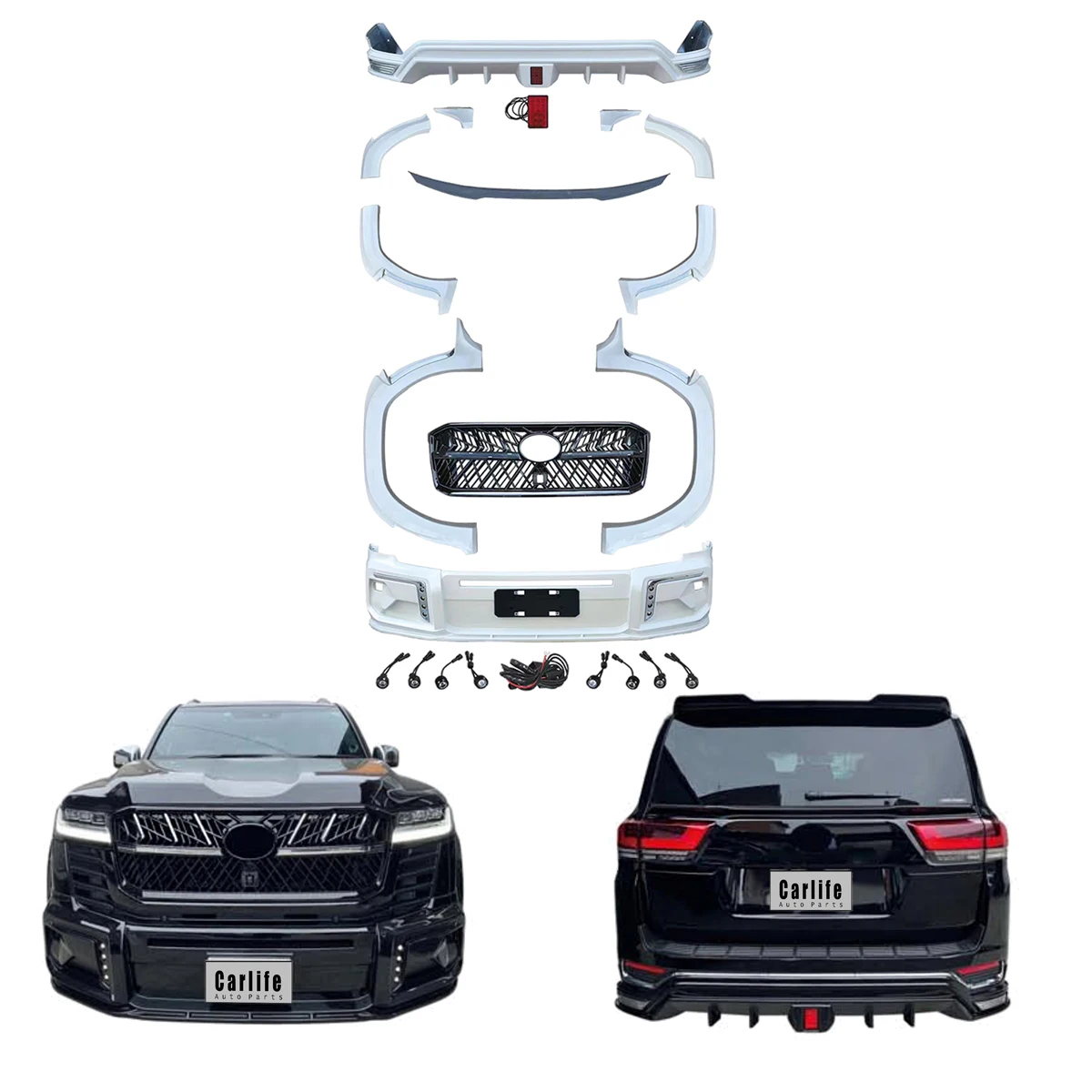 

NEW Auto Body System Bumpers Body Kit for Toyota LC300 2022-2024 Upgrade to Wald Style with Wheel Arch.