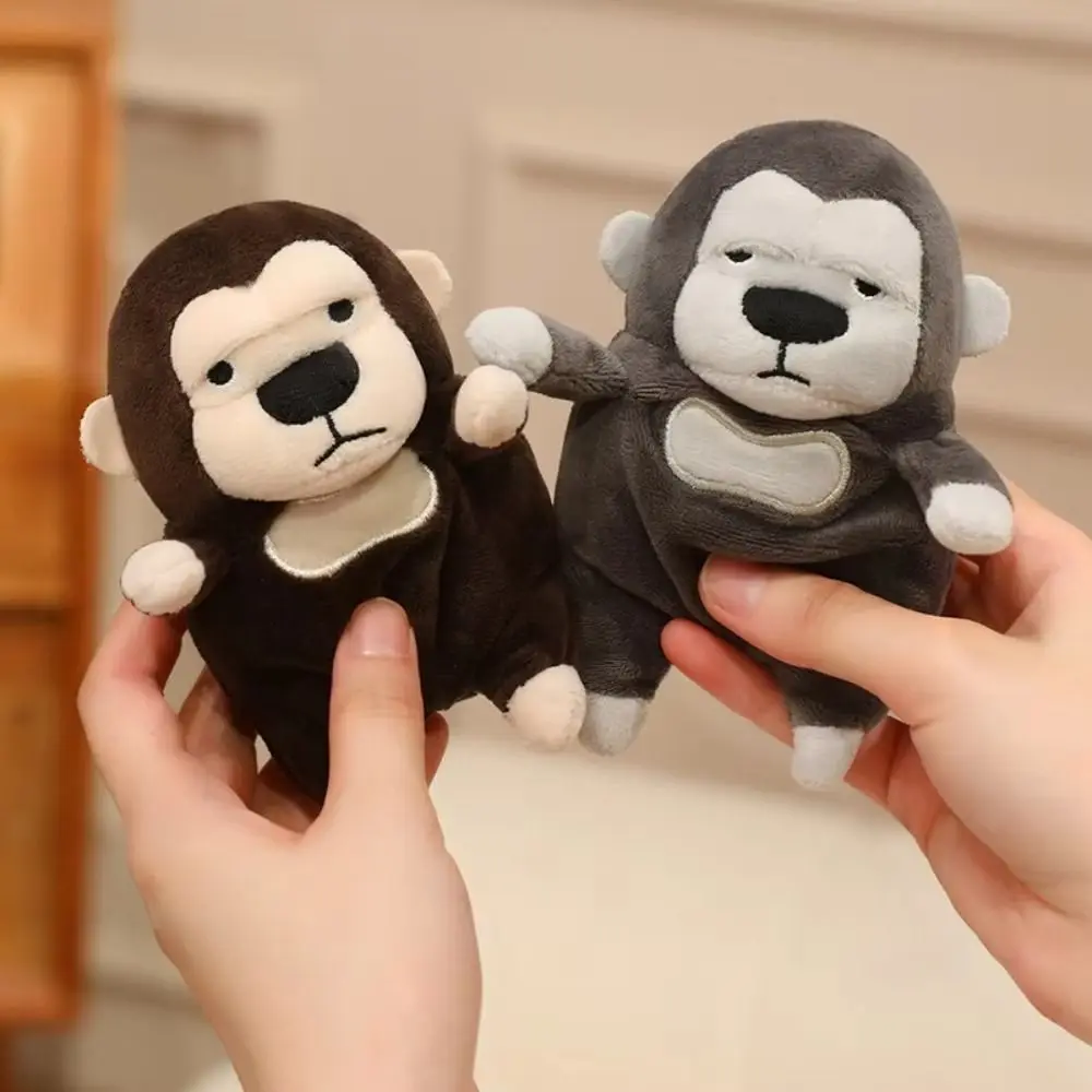 Mini Size Turtle Plush Pendant Cartoon Design 13cm Gorilla Stuffed Toy Soft Fluffy Compact Style Monkey Doll Keychain