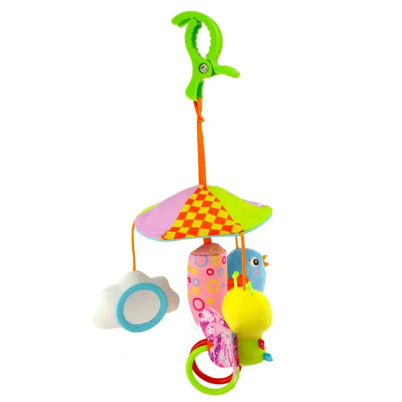 Cloche suspendue en forme d'animal mignon, jouet pour lit bébé, poussette, carillon éolien, hochet pour poupée, nouveau-né,