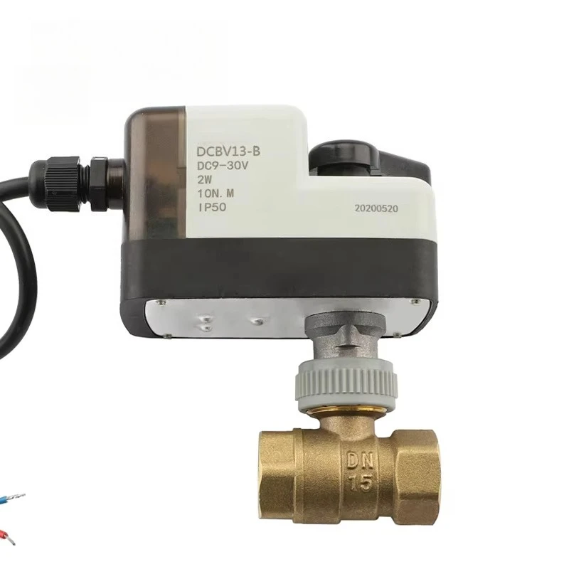 DN15 DN20 DN25 DN32 DN40 Brass Manual Switch Electric Ball Valve 220V 12V 24v Three-way Electric Ball Valve
