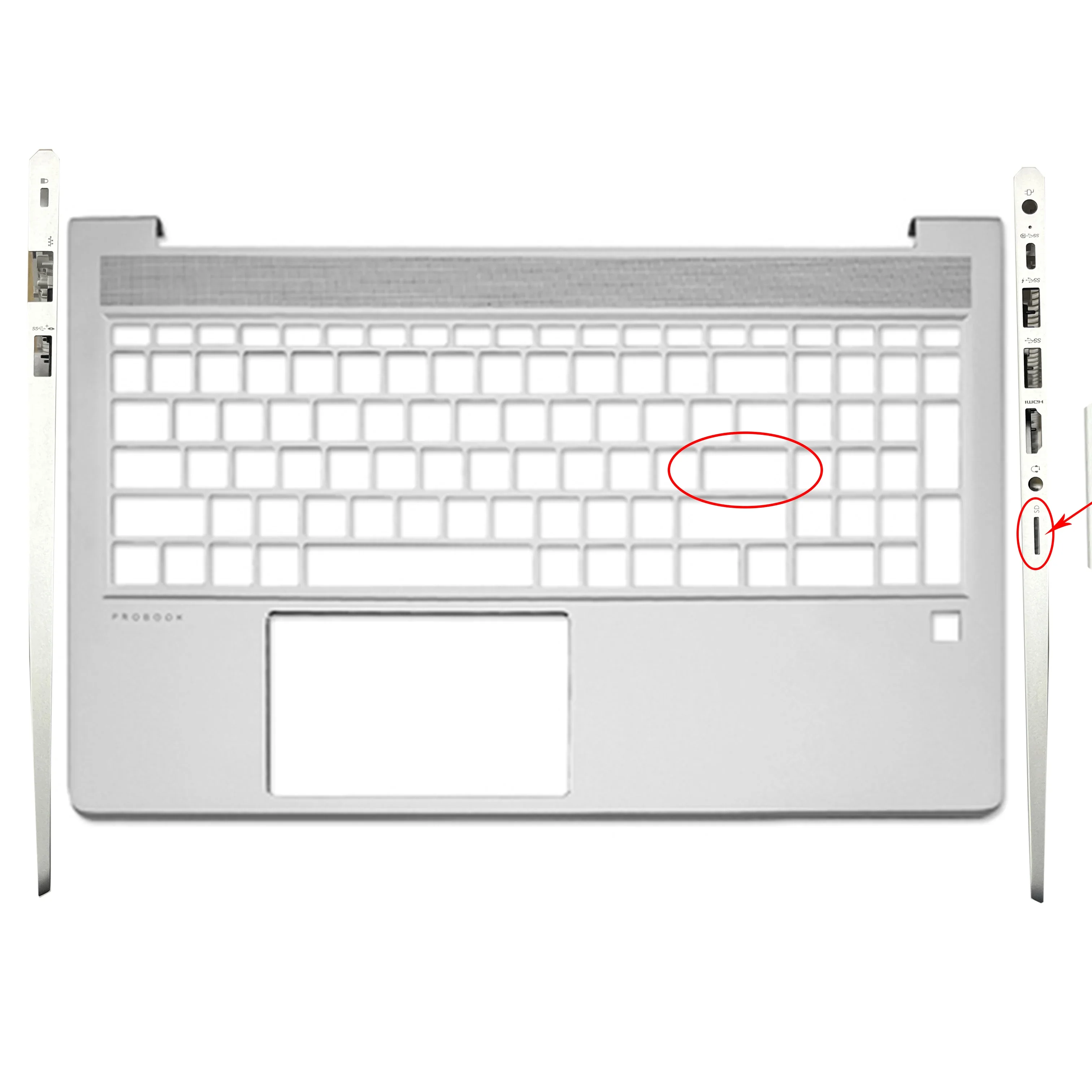 Imagem -04 - Laptop us Latin Keyboard Backlight Keyboard Case Palmrest Upper Cover hp Probook 450 g8 455r 450 g9 Zhan66 15 g4 g5 X8q