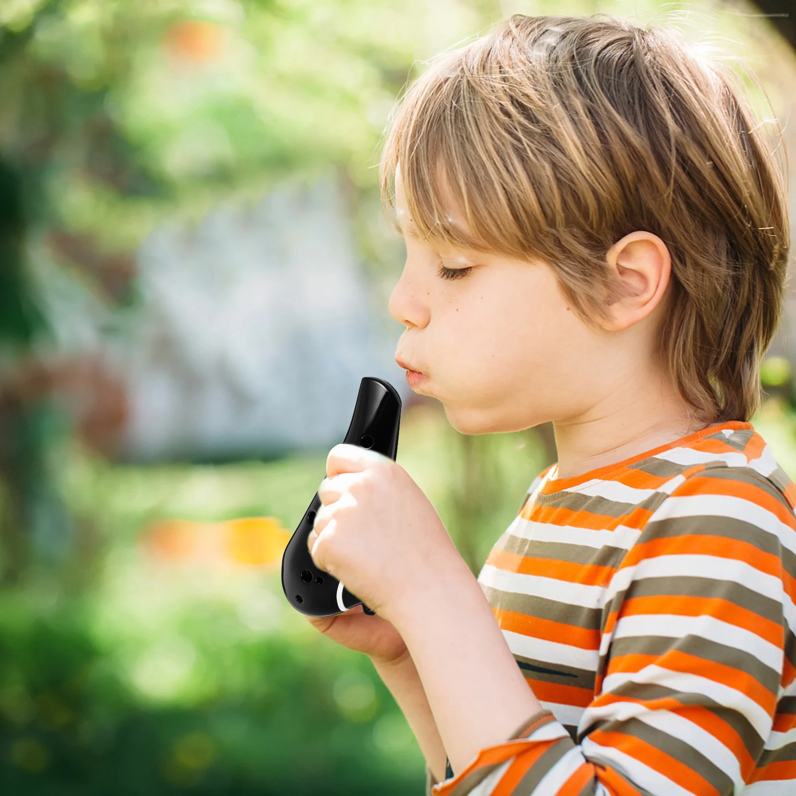 

Musical Instruments Tool Alto Ocarina Ceramic Flute Handmade Black
