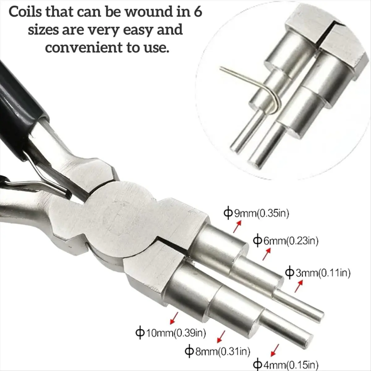 AA1304~ Bail Making Pliers,Wire Working Pliers 13mm/16mm/20mm Loop Sizes, Wire Wrapping Jewelry Tool for Making