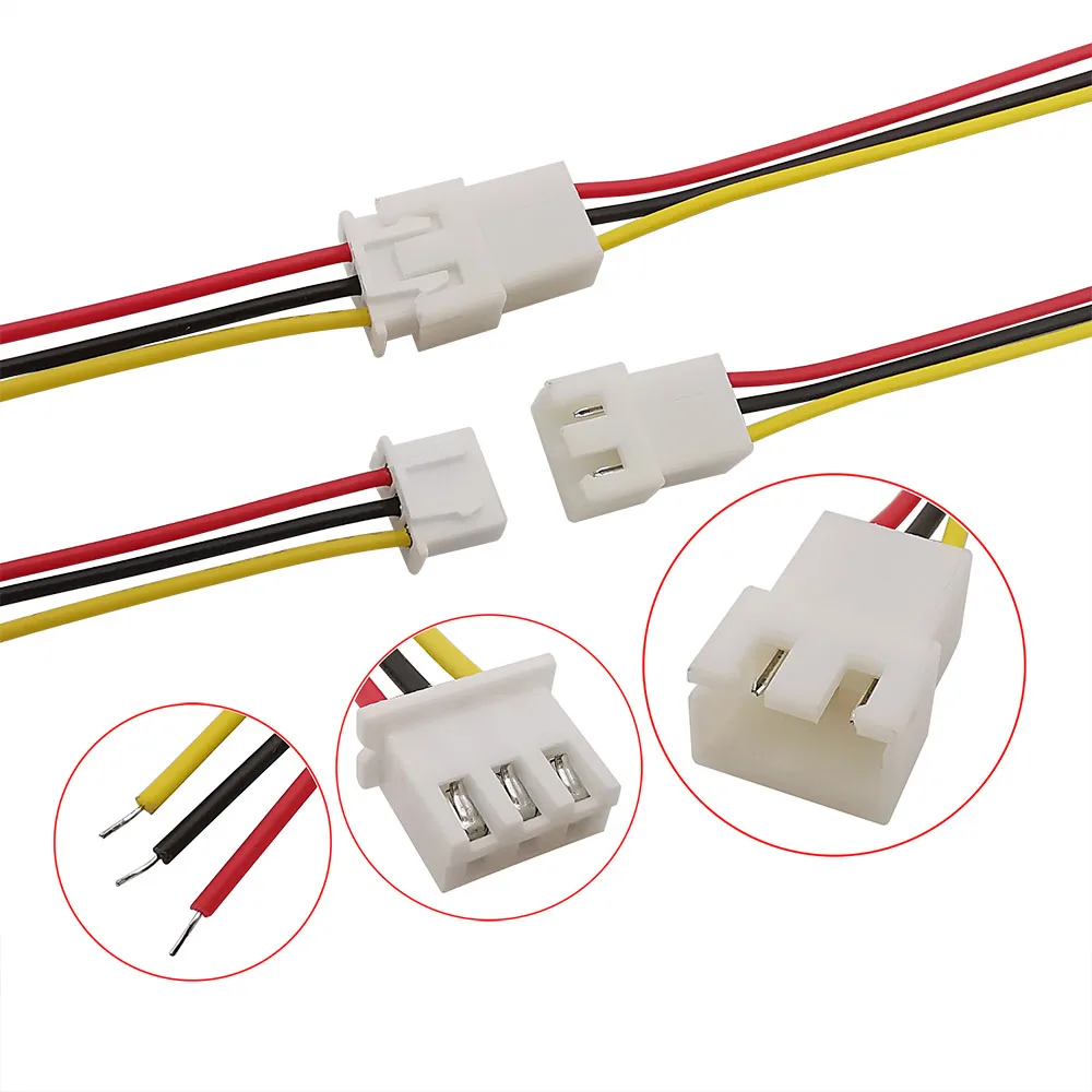 10Pcs JST XH 2.54mm 3Pin Male & Female Socket Wire Connector XH 2.54mm Pitch 3P Plug Jack Terminal Cable Length 20CM 26AWG image 5