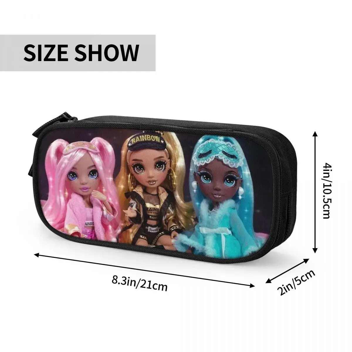 Rainbow High Slumber Party Dolls Pencil Case Classic Pen Box Bags Student Large Storage School Supplies Gifts Pencilcases