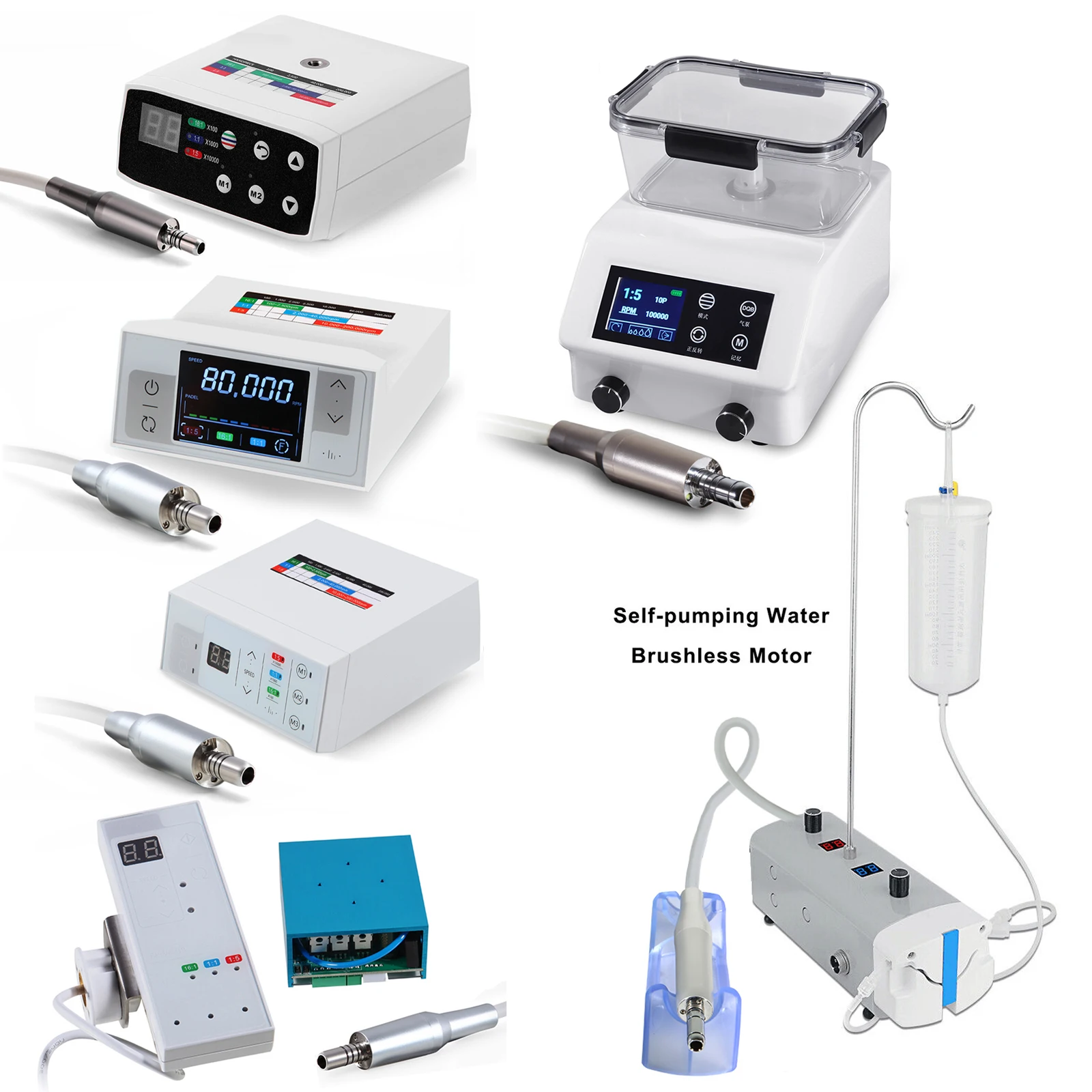 

Dental Surgical Brushless Electric Micromotor Polishing Digital Motor E-type Dentist Lab Instrument Max 40,000rpm Rotation