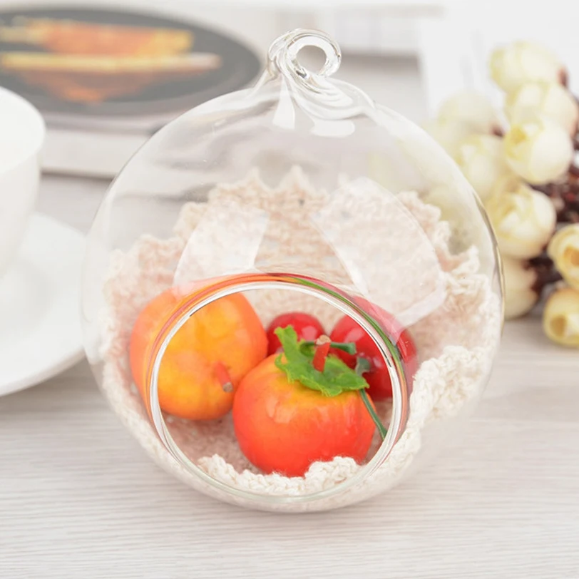 LICE-8Cm 교수형 유리 꽃 식물 꽃병 스탠드 홀더 테라리움 컨테이너 촛대 Tealight 홀더 홈 장식