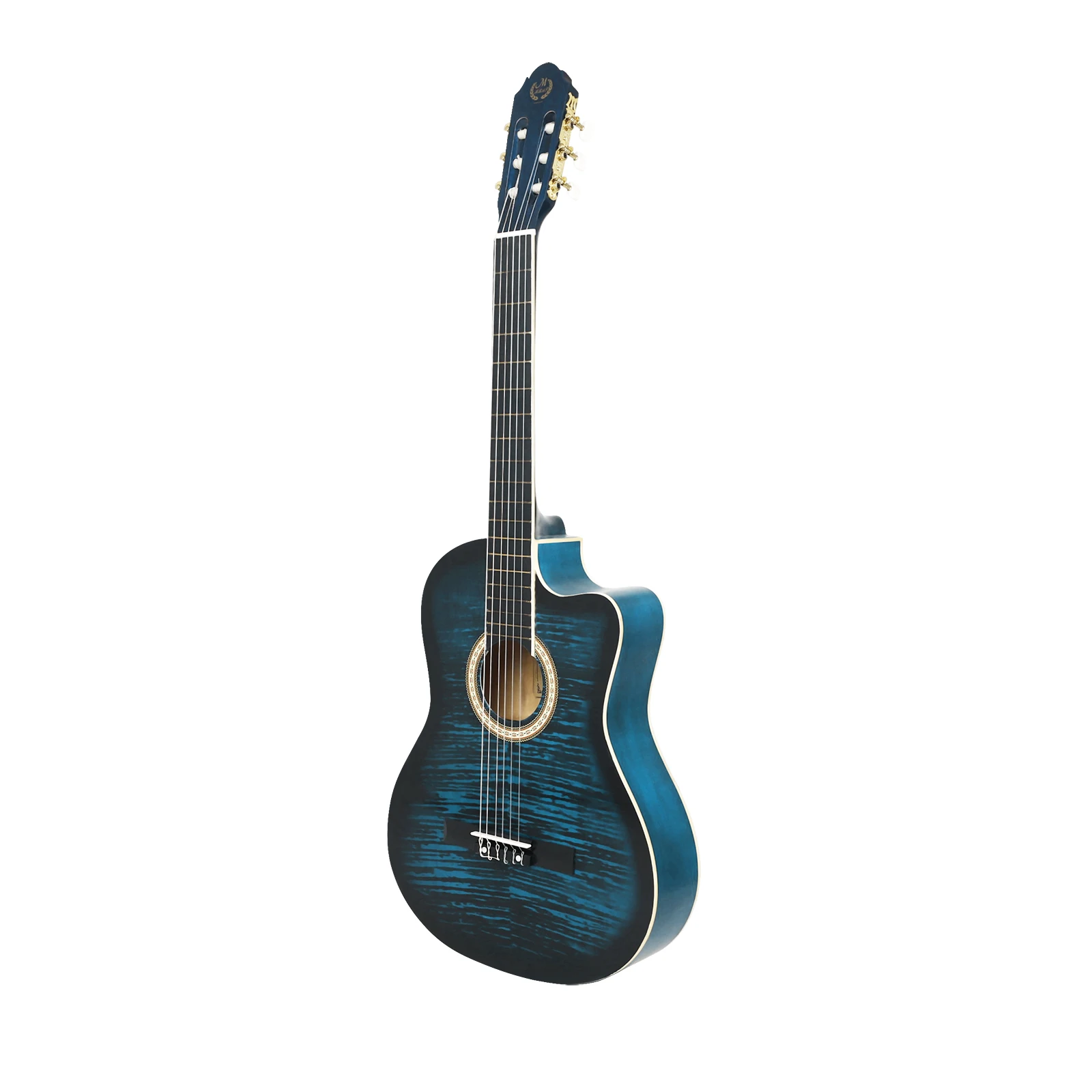 M MBAT 39 Inch Classical Guitar 19 Fret Spruce Panel Classic Guitar Stringed Instrument with Case Tuner Strap Accessories