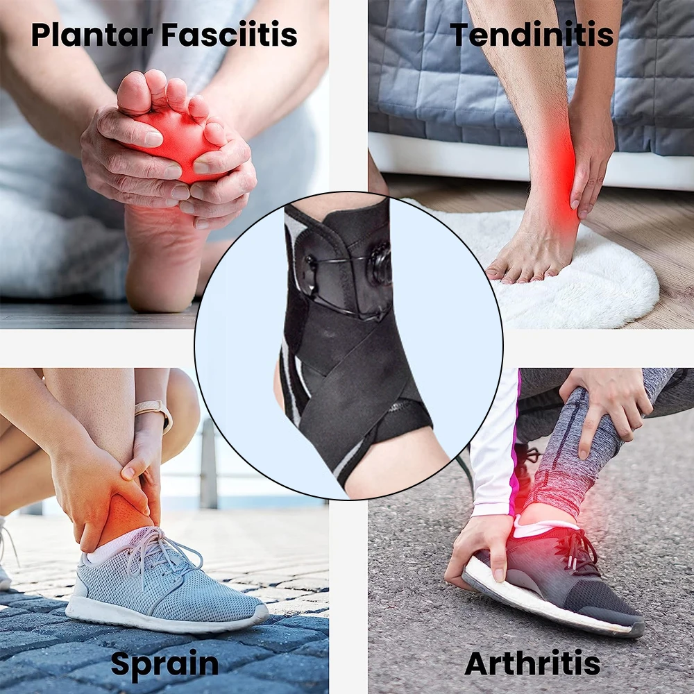 1 PCS Adjustable Ankle Support Protector Ankle Braces Bandage Straps Sports Safety Ankle Fracture Sprain Sprain Ligament Strain