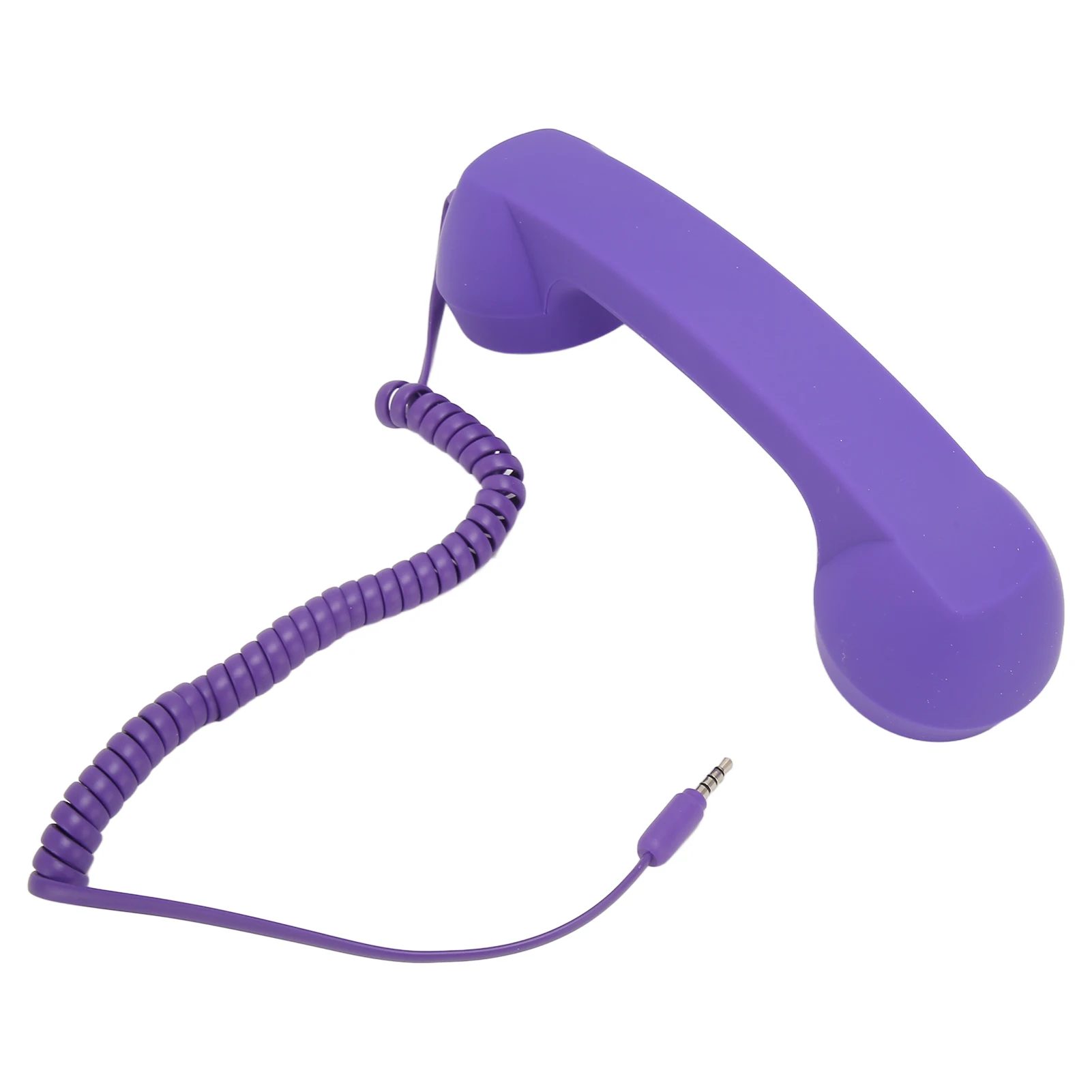 Universal Cell Phone Handset 3.5mm Plug Retro Radiation Proof Wired Telephone Handset Receiver for Smartphone Computer Office