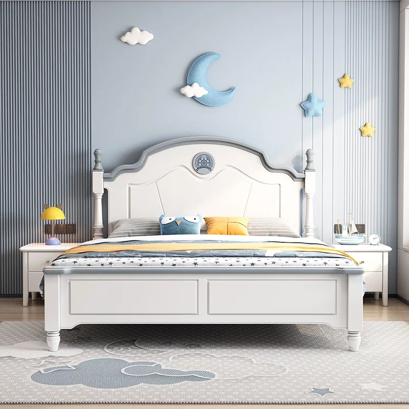 

European Tatami Bed Design Floating Sun Rattan Beauty Multifunctional Castle Bed Double Modern Luxury Beliche Trendy Furniture