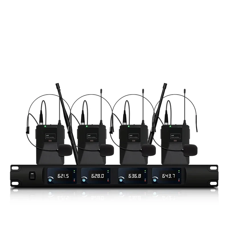 ERZHEN U973 4-channel handheld ultra-high frequency wireless microphone system karaoke party speeches
