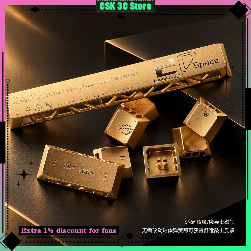 Womier for ROG20th Mage Nightmare Ex75 / Ex98 Suyao Hollowed Metal Supplement Keycaps Replica Edition 7pcs CNC Aluminum Alloy