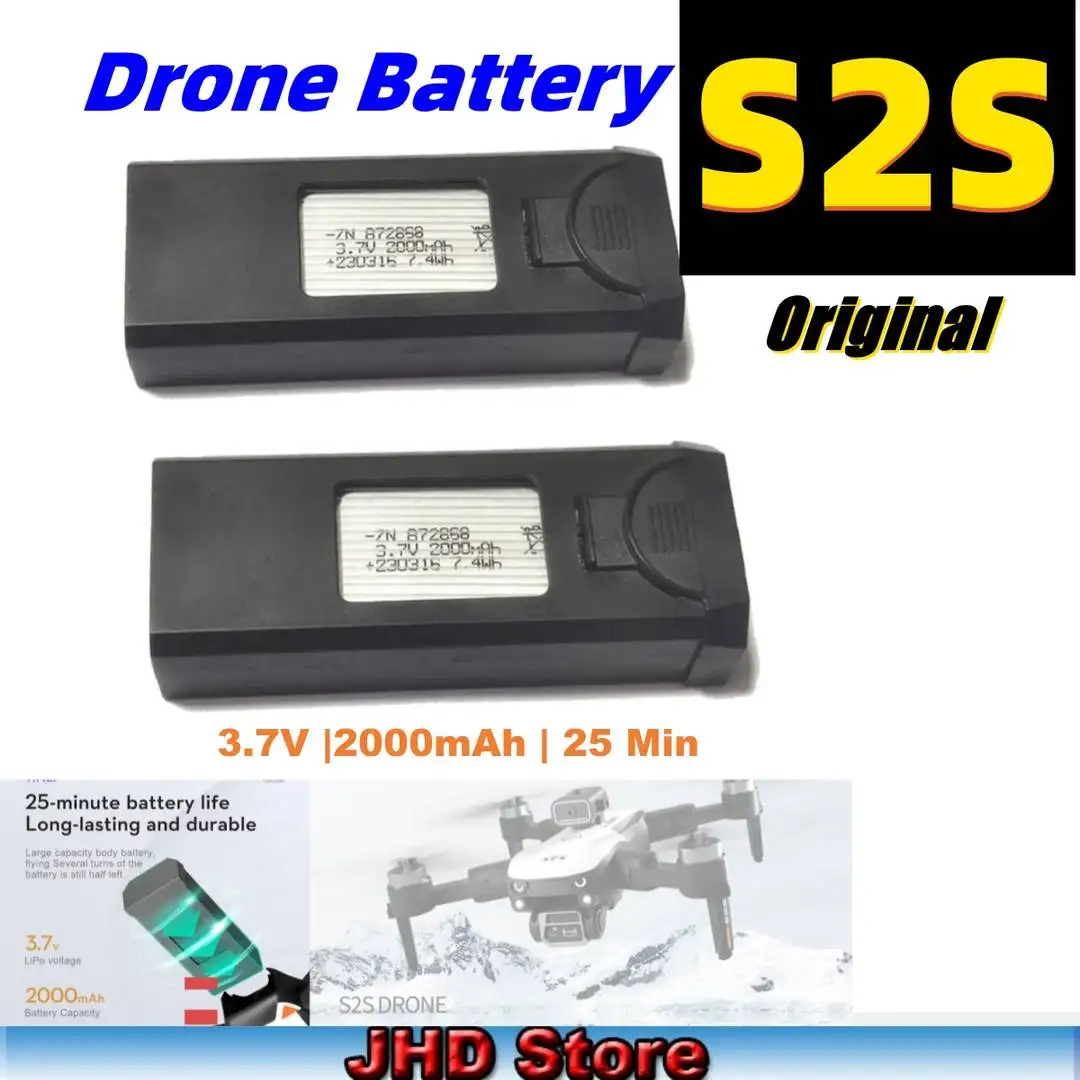 JHD LSRC S2S Battery 2000mAh For Orignal LS-S2S Drone RC Qudcopter Original S2S Battery Spare Part Battery