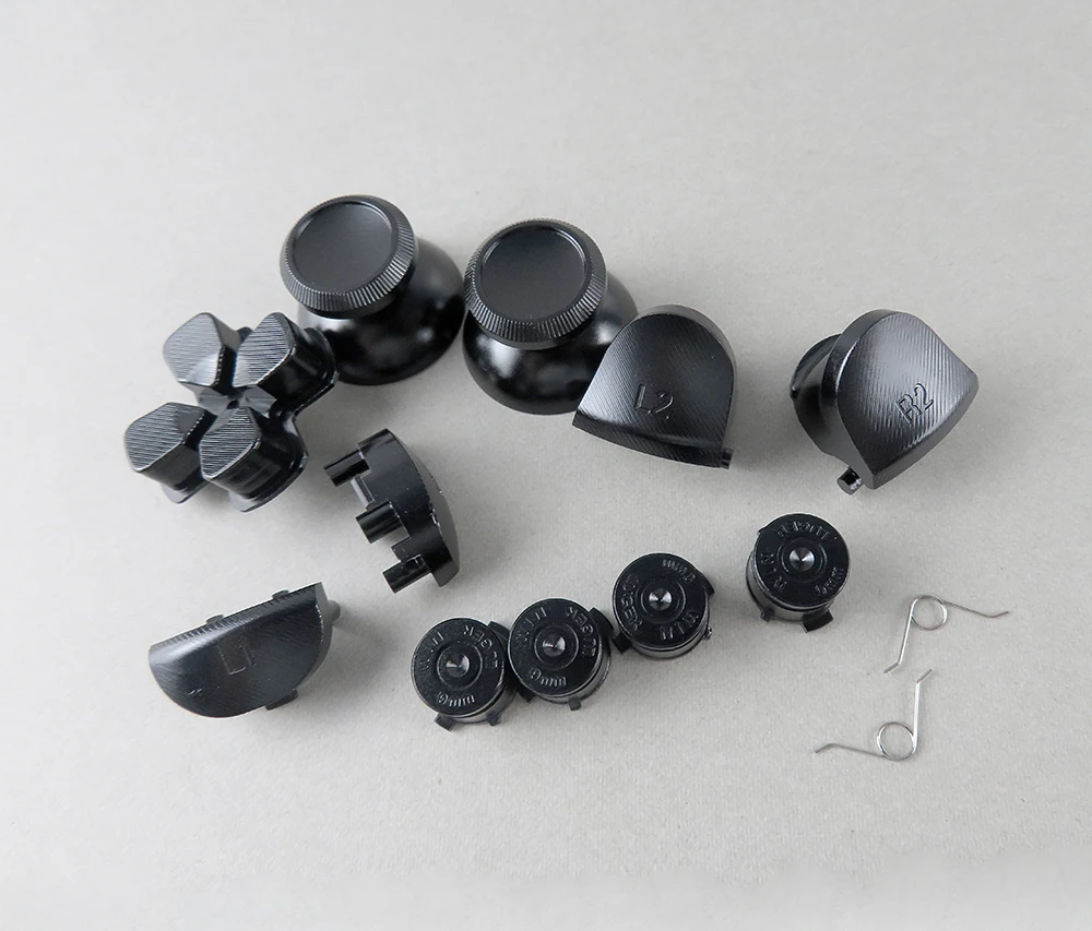 2sets JDS-001 JDS-010 Metall Aluminium L1 R1 L2 R2 Extender Trigger Tasten für PS4 Controller Gamepad Legierung