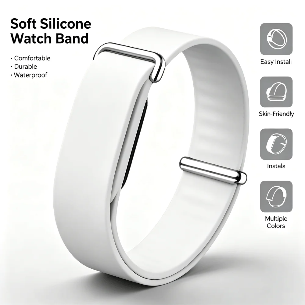 Soft Silicone Watch Strap for Google Fitbit Air Rubber Replacement Bracelet Watch Band for Google Sport Loop Correa Wristband
