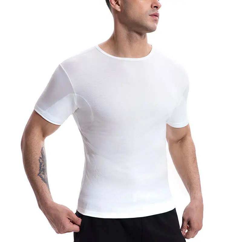 Schweißabsorbierende Herren-Unterhemden aus Lyocell mit Rundhalsausschnitt, saugfähiges T-Shirt