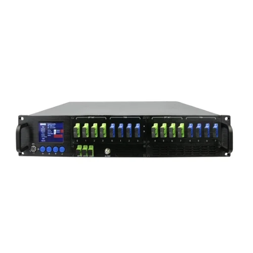 Amplificador Óptico de Fibra WDM X 77B EDFA 2U de 16/32 Puertos, 19dbm/22dbm/23dbm, para Uso en Exteriores en Redes Inalámbricas