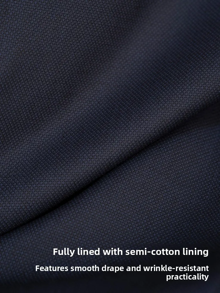

Cultum Australian Spun Wool Busin Casual Trousers Single Pleat Long Pants Neapolitan Sle Polyester Blend Youth Autumn Wear