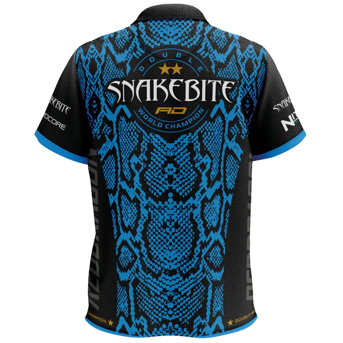 Camiseta de Dardos Peter Wright Snakebite 2025, Diseño de Piel de Serpiente Azul, Doble Campeón Mundial, Ropa Deportiva de Secado Rápido