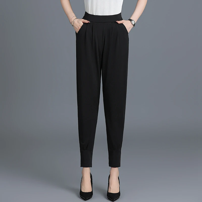 Womens pants Spring Summer Ankle-Length trousers Casual Solid Trousers Soft high quality for Female ladys Cropped pants