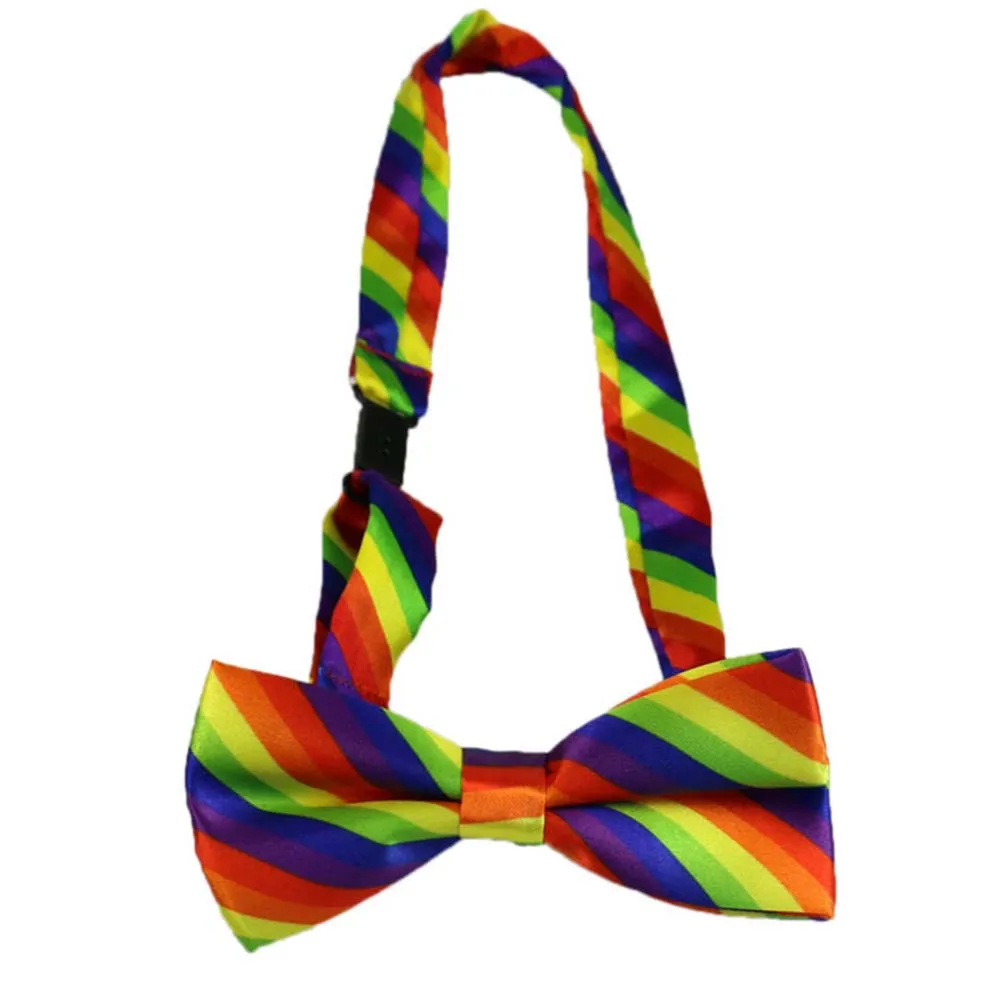 

3pcs Colorful Rainbow Stripe Suspenders Adjustable Unisex Elastic Braces Comfortable Party Costume Accessory Daily Wear Birthday