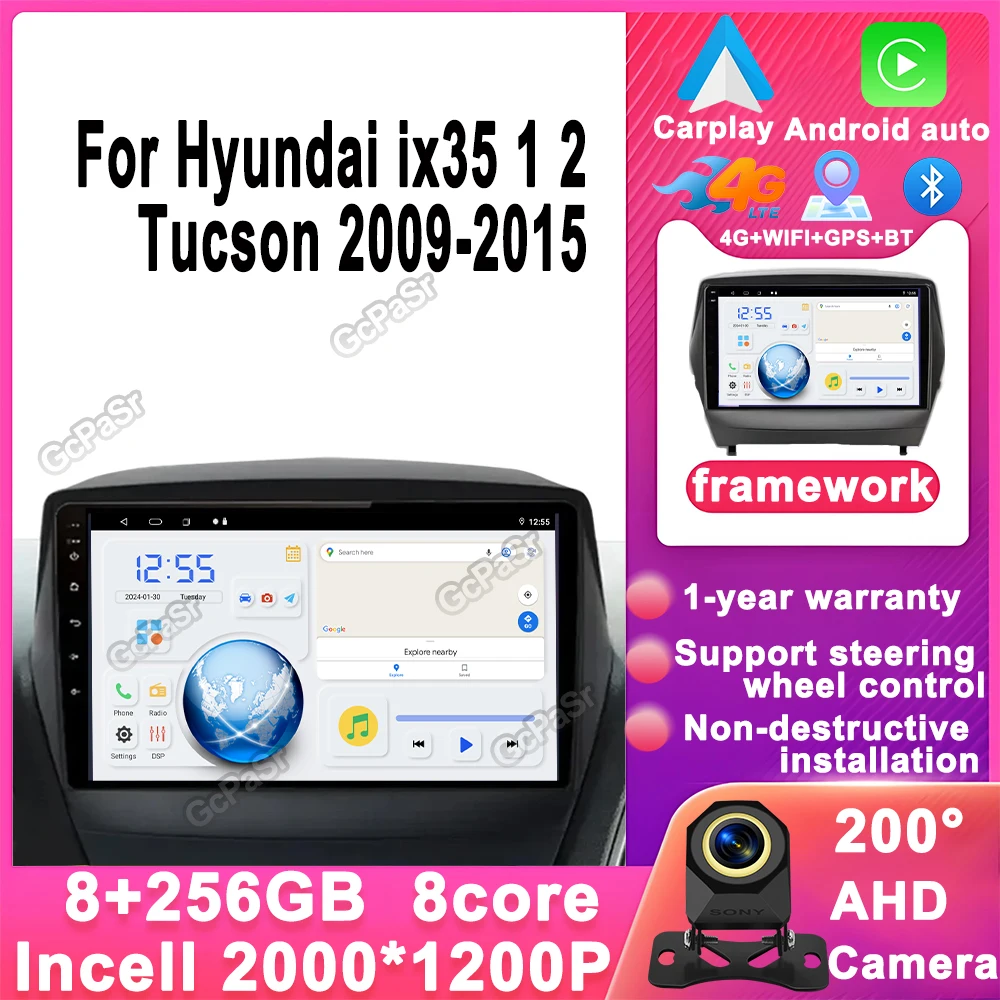 

Car Radio Autoradio 15 inch For Hyundai IX35 2010-2015 Carplay Screen Android Auto Carplay GPS Navigation Wifi NO 2din DVD