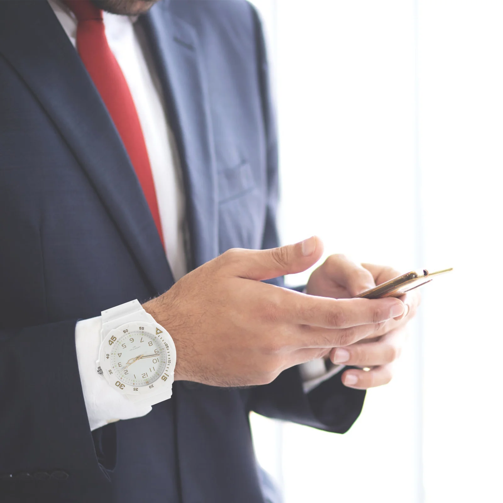 ساعة مقاومة للماء مع سوار سيليكون على طراز مناسب تمامًا، ساعة يد عصرية للأنشطة الداخلية والخارجية #6